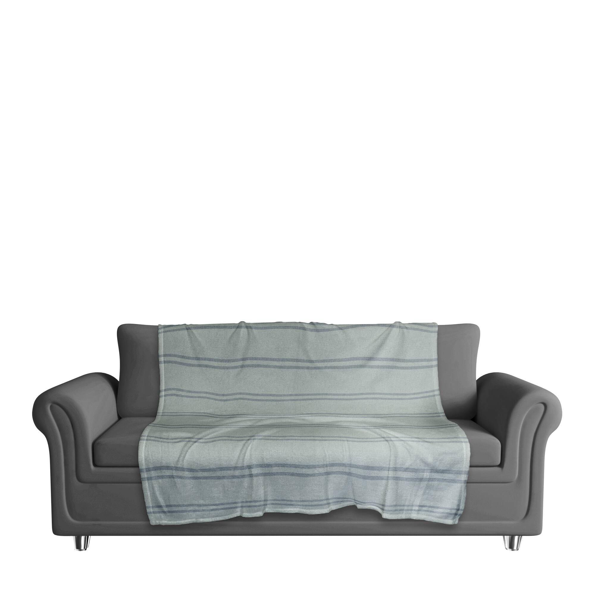 Stripe Coral Fleece Blanket
